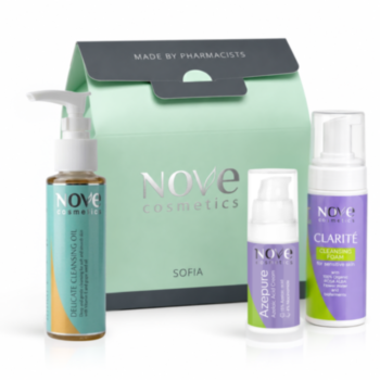 NOVE COSMETICS МИРАКЪЛ ПОЧИСТВАЩО ОЛИО + КЛАРИТЕ ПОЧИСТВАЩА ПЯНА + АЗЕПЮР КРЕМ ЗА ЛИЦЕ + ПОД. КУТИЯ